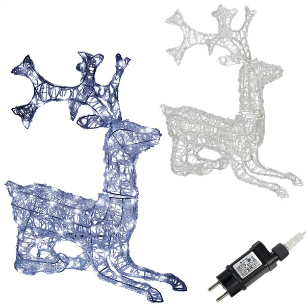 Рождественская декорация LED Олень Springos CL4121 130 LED, холодный белый